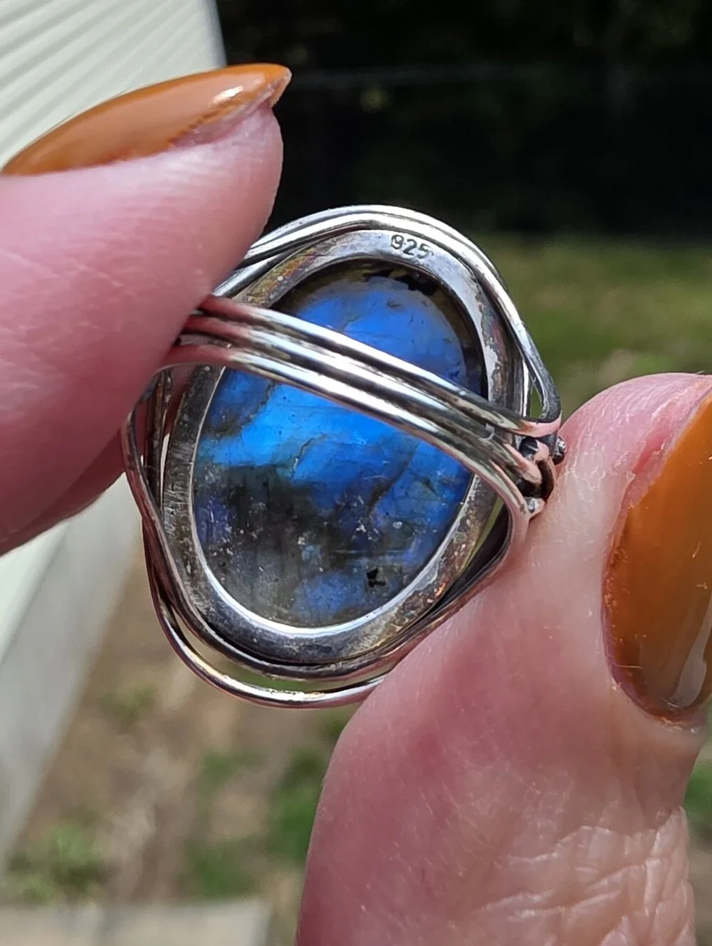 7 Piece 925 Sterling Moonstone Ring Lot Bundle Lot Estate